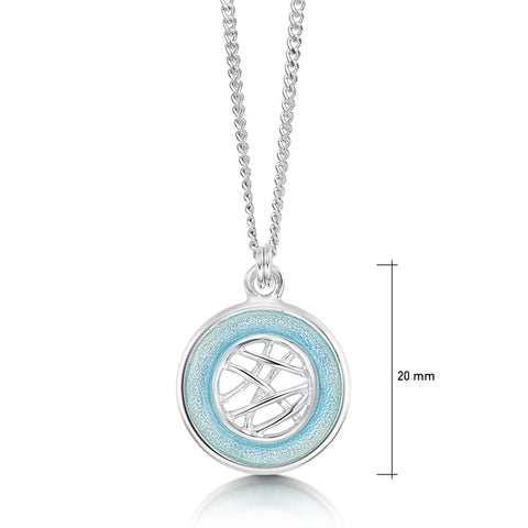 Creel Pool Pendant Necklace in Ice Enamel by Sheila Fleet Jewellery