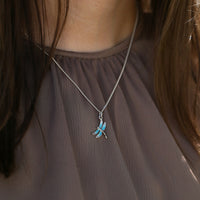 Dragonfly Enamelled Pendant Necklace in Sterling Silver by Sheila Fleet Jewellery