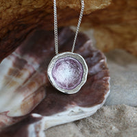 Lunar Bright Pendant Necklace in Champagne Enamel by Sheila Fleet Jewellery