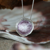 Lunar Bright Pendant Necklace in Champagne Enamel by Sheila Fleet Jewellery