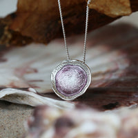 Lunar Bright Pendant Necklace in Champagne Enamel by Sheila Fleet Jewellery