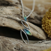 Seasons Silver Pendant Necklace in Summer Enamel by Sheila Fleet Jewellery