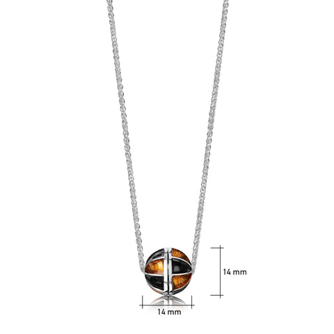 Kirkwall Ba' Pendant in Light Tan Enamel by Sheila Fleet Jewellery