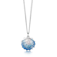 Scallop Small Pendant in Scallop Blue Enamel by Sheila Fleet Jewellery