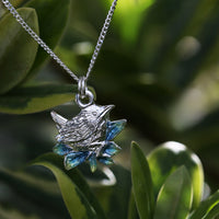 Wren Silver Pendant in Summer Enamel by Sheila Fleet Jewellery