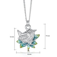 Wren Silver Pendant in Summer Enamel