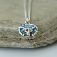 Highland Cow Small Pendant in Daylight Enamel by Sheila Fleet Jewellery