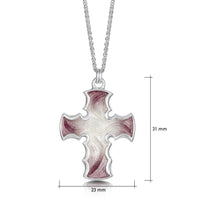 Sinclair Cross Pendant in Champagne Enamel by Sheila Fleet Jewellery