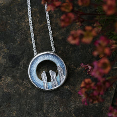 Orkney Spirit Pendant in Blue Grey Enamel by Sheila Fleet Jewellery