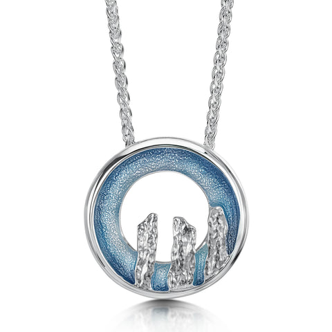 Orkney Spirit Pendant in Blue Grey Enamel by Sheila Fleet Jewellery