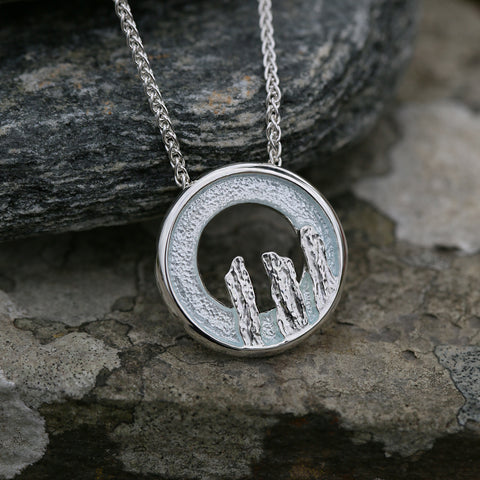 Orkney Spirit Pendant in Dew Enamel by Sheila Fleet Jewellery