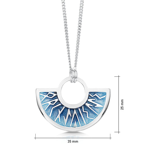 Runic Pendant Necklace in Skaill Enamel by Sheila Fleet Jewellery