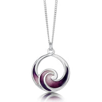 Pentland Pendant Necklace in Amethyst Enamel by Sheila Fleet Jewellery