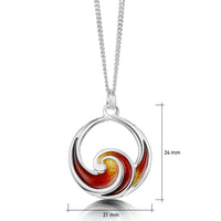 Pentland Pendant Necklace in Flame Enamel by Sheila Fleet Jewellery