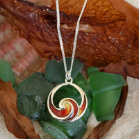 Pentland Pendant Necklace in Flame Enamel by Sheila Fleet Jewellery