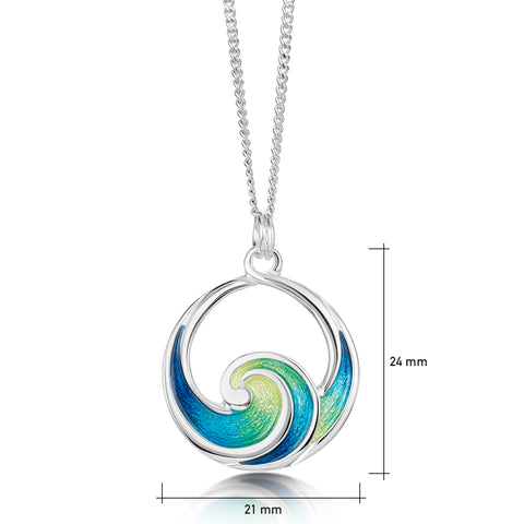 Pentland Pendant Necklace in Meadow Enamel by Sheila Fleet Jewellery