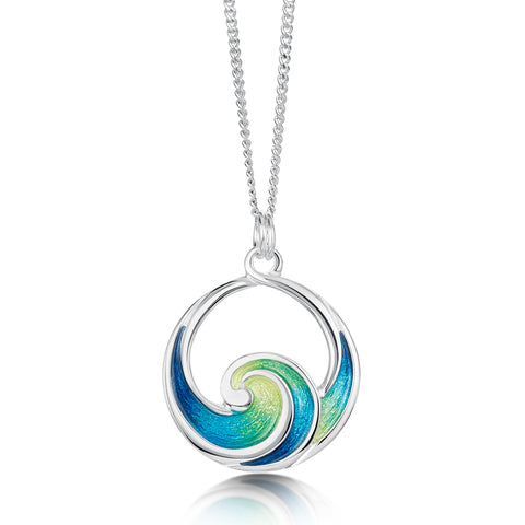 Pentland Pendant Necklace in Meadow Enamel by Sheila Fleet Jewellery