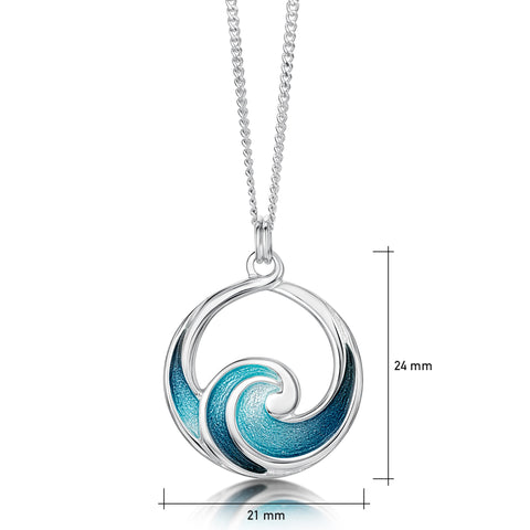 Pentland Pendant Necklace in Storm Enamel by Sheila Fleet Jewellery