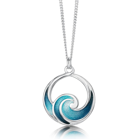 Pentland Pendant Necklace in Storm Enamel by Sheila Fleet Jewellery