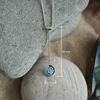 Skara Spiral Long Pendant in Pentland Enamel by Sheila Fleet Jewellery