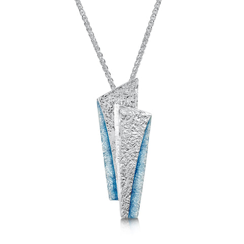 Standing Stones Enamel Duo Dress Pendant in Sterling Silver by Sheila Fleet Jewellery