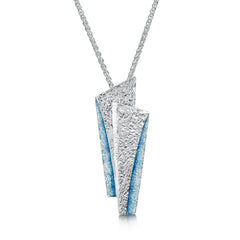 Standing Stones Enamel Duo Dress Pendant in Sterling Silver by Sheila Fleet Jewellery