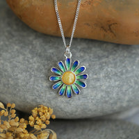 Daisies at Dawn Small Pendant in SCAA Enamel by Sheila Fleet Jewellery