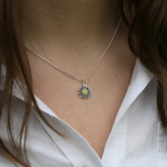 Daisies at Dawn Petite Pendant in SCAA Enamel by Sheila Fleet Jewellery