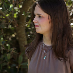 Dragonfly Enamelled Dress Pendant Necklace in Sterling Silver by Sheila Fleet Jewellery