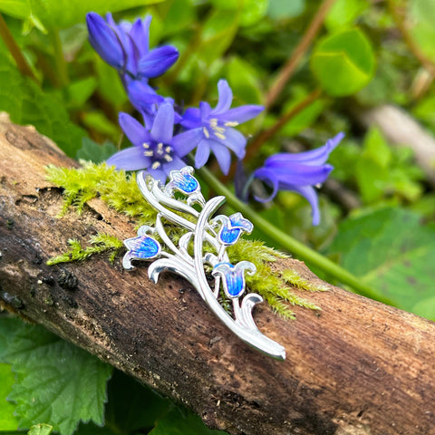 Bluebell 4-flower Pendant Necklace in Sterling Silver