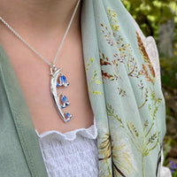 Bluebell 3-flower Dress Pendant Necklace in Sterling Silver by Sheila Fleet Jewellery