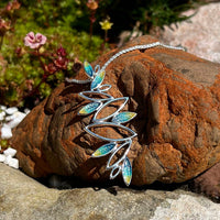 Seasons Silver Dress Pendant Necklace in Summer Enamel by Sheila Fleet Jewellery