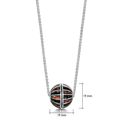 Kirkwall Ba' Dress Pendant in Dark Tan Enamel by Sheila Fleet Jewellery