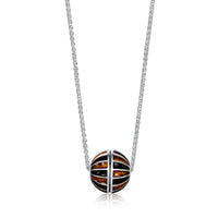 Kirkwall Ba' Dress Pendant in Light Tan Enamel by Sheila Fleet Jewellery