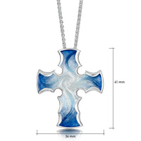 Sinclair Cross Dress Pendant in Jarl Blue Enamel by Sheila Fleet Jewellery