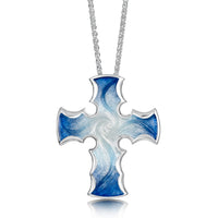 Sinclair Cross Dress Pendant in Jarl Blue Enamel by Sheila Fleet Jewellery