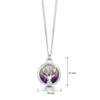 Stag's Head Pendant in Heather Enamel by Sheila Fleet Jewellery