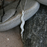 River Ripples Dress Pendant Necklace in Frost Enamel by Sheila Fleet Jewellery