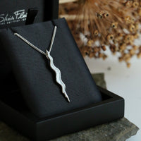 River Ripples Dress Pendant Necklace in Frost Enamel by Sheila Fleet Jewellery