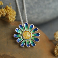 Daisies at Dawn Pendant in SCAA Enamel by Sheila Fleet Jewellery