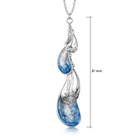 Mussel 4-Part Large Pendant in Mussel Blue Enamel by Sheila Fleet Jewellery