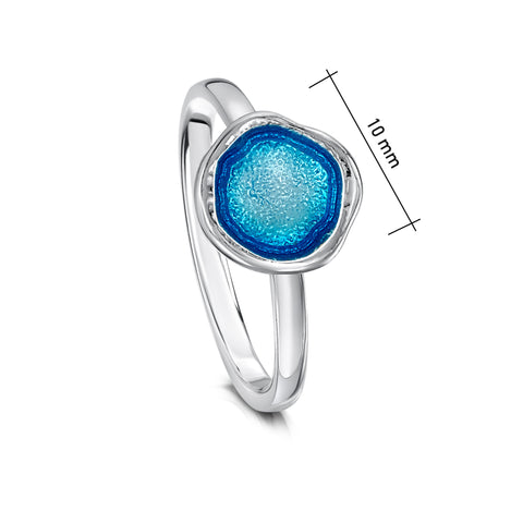 Lunar Bright Petite Ring in Tropical Enamel by Sheila Fleet Jewellery
