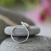 Lunar Petite Enamel Ring in Lichen Enamel by Sheila Fleet Jewellery