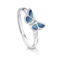 Holly Blue Butterfly Enamel Ring by Sheila Fleet Jewellery