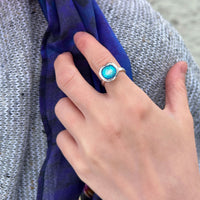 Lunar Bright Small Ring in Tropical Enamel