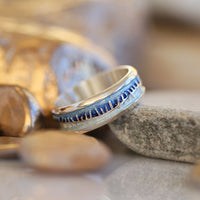Skyran Enamelled Ring in Sterling Silver by Sheila Fleet Jewellery