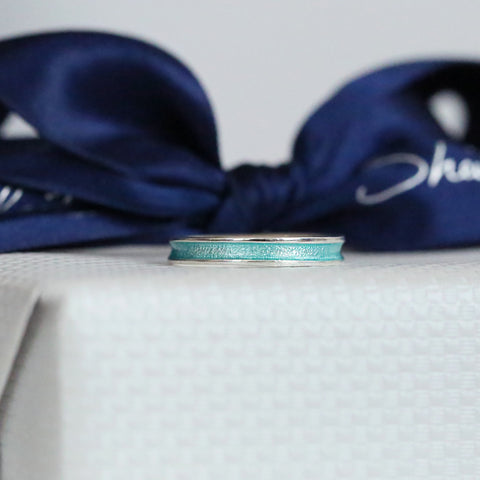 Halo Sterling Silver Ring in Green Enamel by Sheila Fleet Jewellery