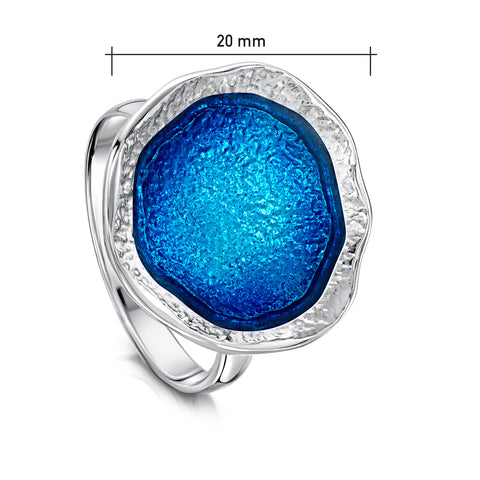 Lunar Bright Ring in Tropical Enamel by Sheila Fleet Jewellery