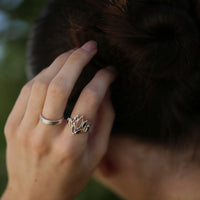 Seasons Sterling Silver Ring in Autumn Enamel by Sheila Fleet Jewellery