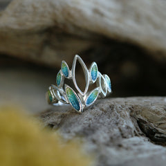 Seasons Sterling Silver Ring in Summer Enamel by Sheila Fleet Jewellery